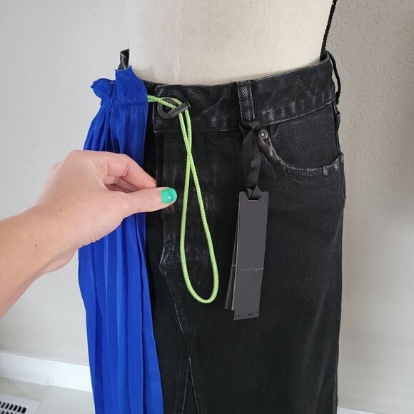 Unravel Project Ben Taverniti Denim Scarf Jeans Skirt 26 S NEW - Picture 3 of 15